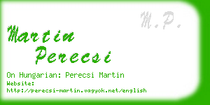 martin perecsi business card